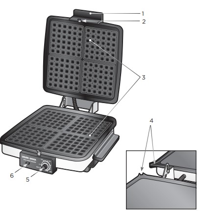 Black Decker G48TD Waffle Maker User Manual (5)