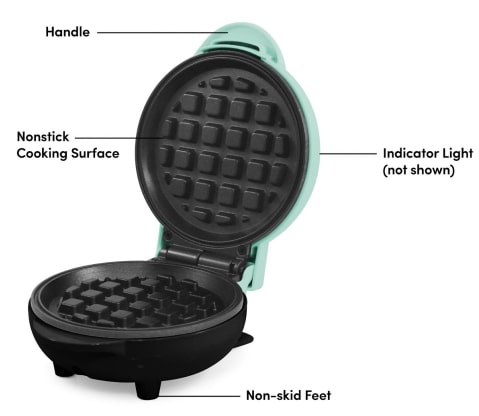 Elite Gourmet EWM013M Electric Nonstick Mini Waffle Maker Instruction Manual (1)