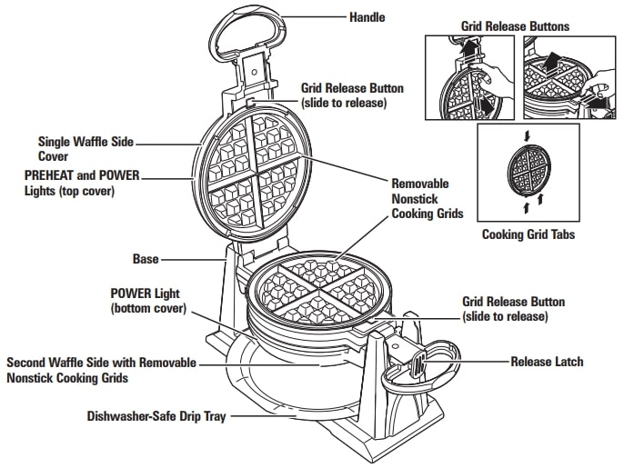 Hamilton Beach 26031 Belgian Waffle Maker User Manual (1)