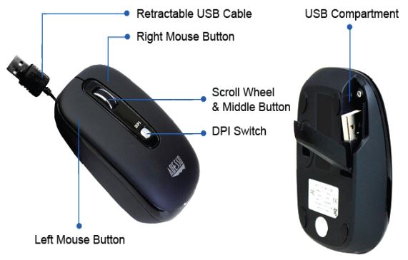 Adesso iMouse S4 Tangle-Free Retractable Mouse Quick Guide (2)