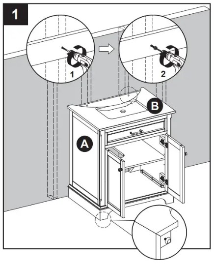 Allen Roth 2027VA-30-201 White Undermount Single Sink Bathroom Vanity (3)