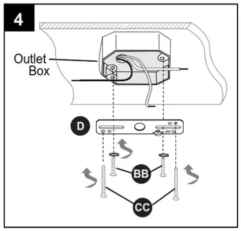 Allen Roth CLL14CH Flush Mount Ceiling Fixture Instruction Manual (6)