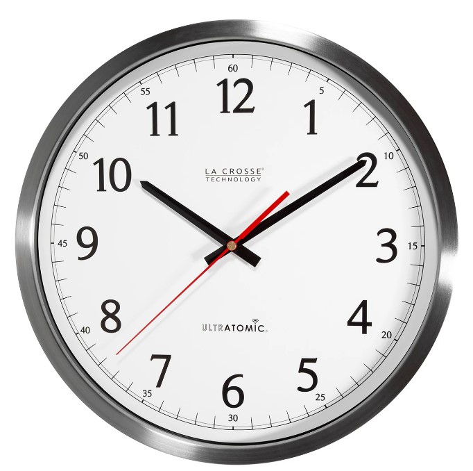 La Crosse Technology 14 Inch UltrAtomic Analog Wall Clock