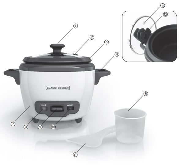 BLACK DECKER RC503R 16-Cup Rice Cooker User Manual (1)