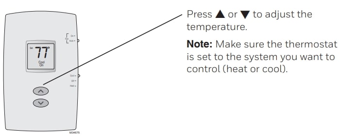 Honeywell Pro 1000 Series Vertical Non-Programmable Thermostat Operating Guide (5)