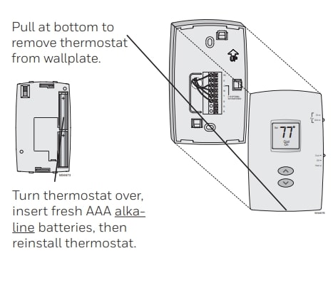 Honeywell Pro 1000 Series Vertical Non-Programmable Thermostat Operating Guide (7)