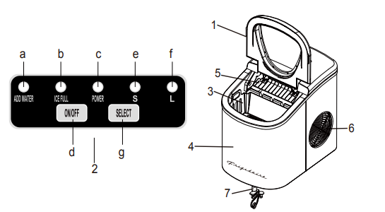 Frigidaire EFIC113 Retro Ice Maker User Manual img1