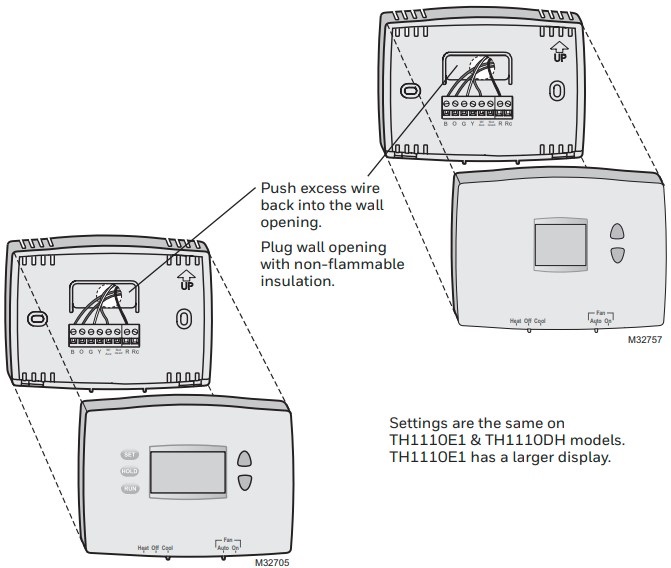 Honeywell Pro 2000 Series Horizontal Programmable Thermostat Installation Guide (10)