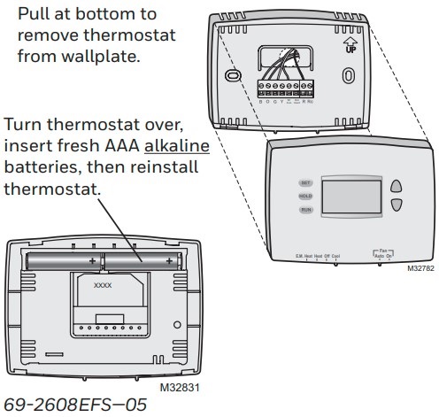 Honeywell Pro 2000 Series Horizontal Programmable Thermostat Operating Guide (13)