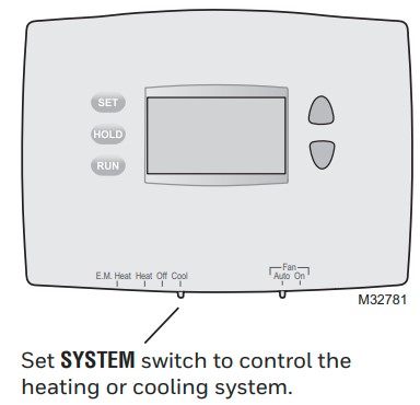 Honeywell Pro 2000 Series Horizontal Programmable Thermostat Operating Guide (4)