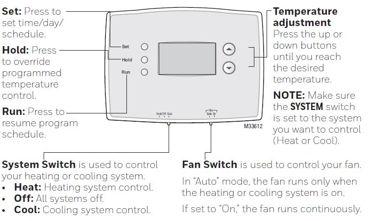 Honeywell Single-Stage RTH2510 Programmable Thermostat Owner’s Manual (17)