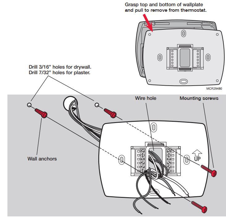 Honeywell VisionPRO TH8000 Series Programmable Thermostats Installation Manual (1)